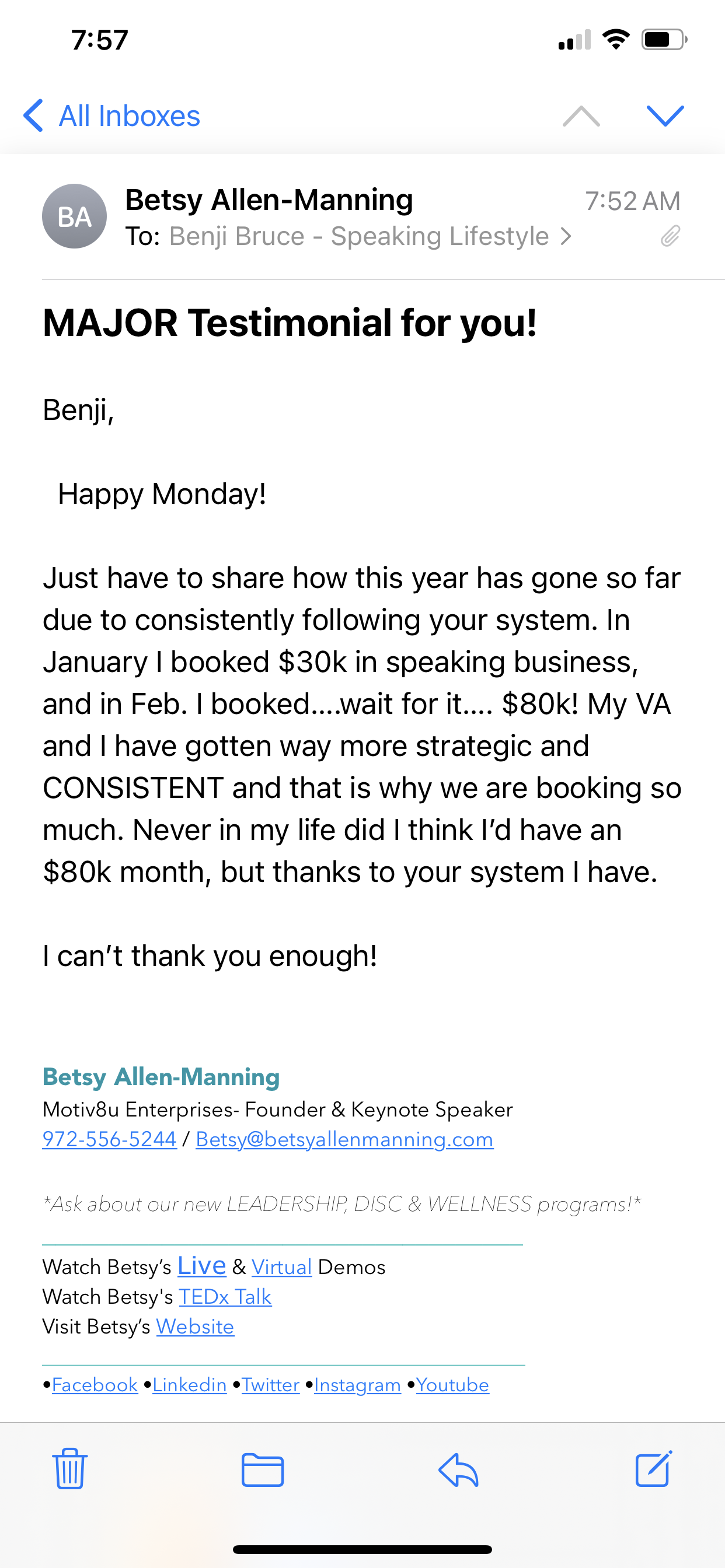 SPA - Betsy 80k month